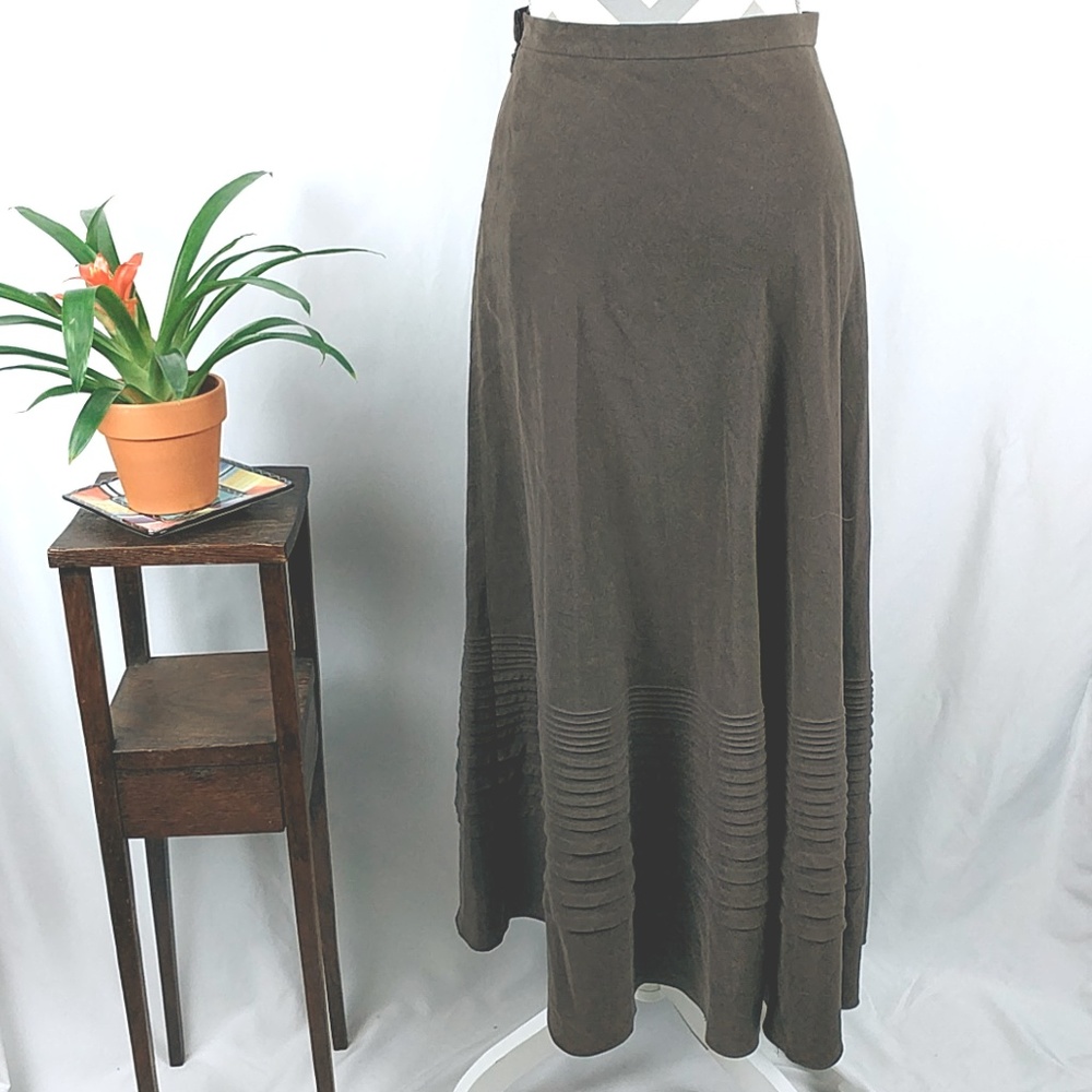 Jones NY  Silk/Linen Blend Maxi Skirt